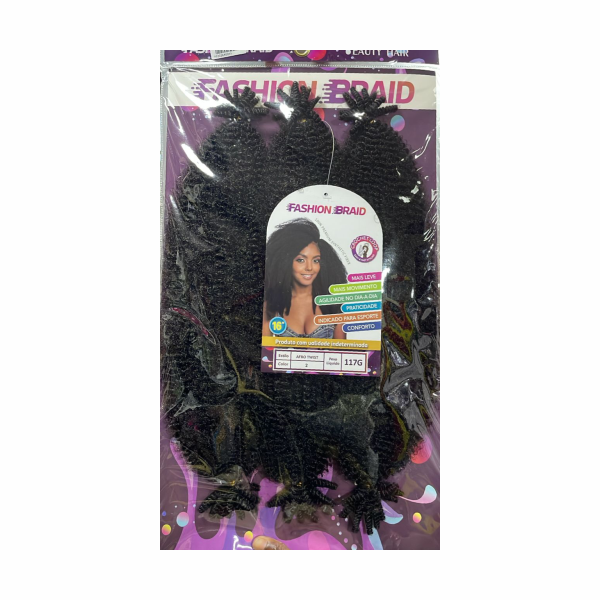 Afro Twist 40cm Fashion Braid Cabelo Afro Orgânico 117g - Imagem 3